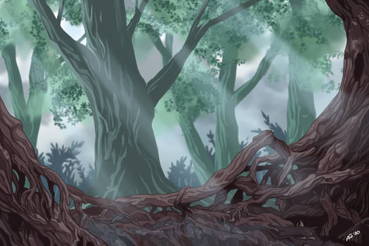 Anime forest bg