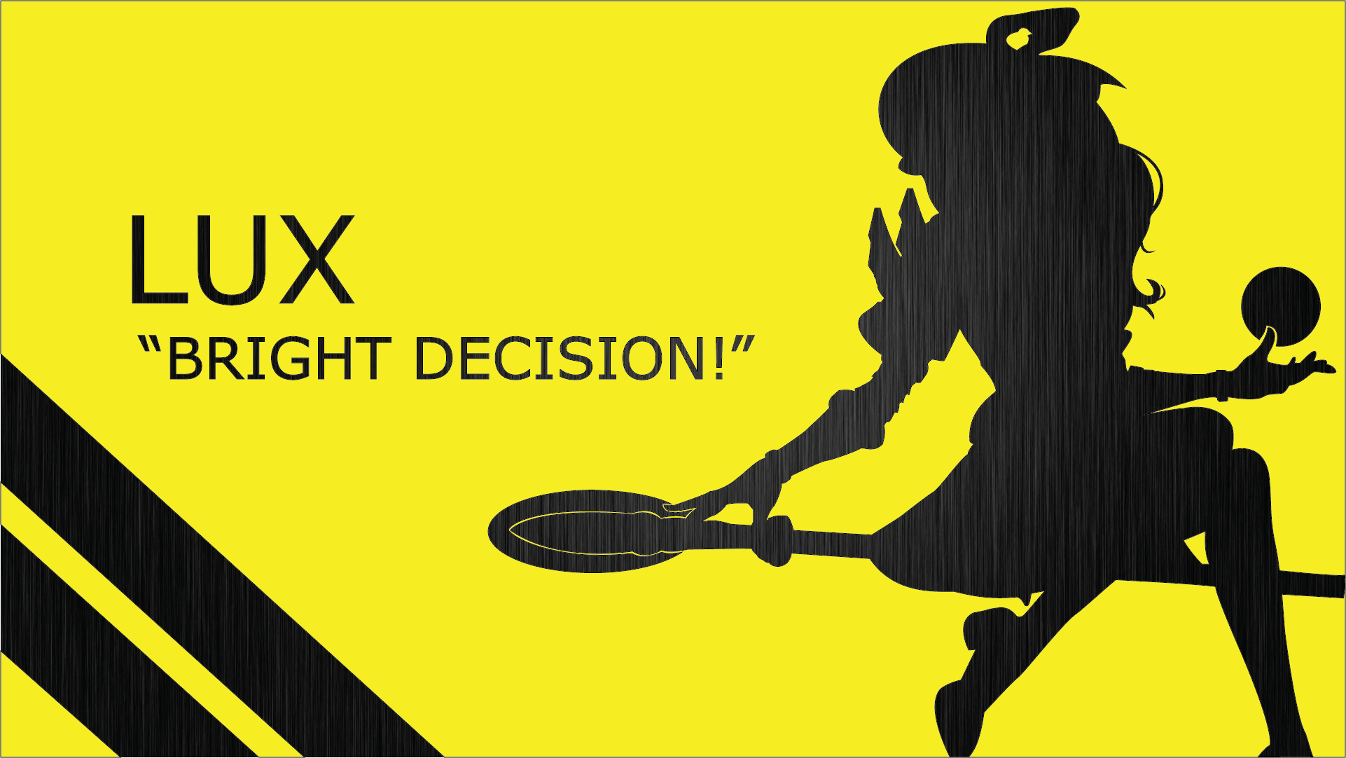 Lux Quote Silhouette - Yellow - Black - 1920x1080