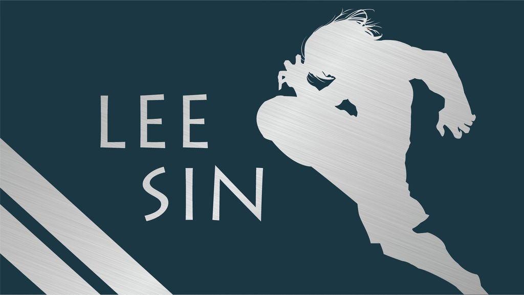 Lee Sin Silhouette - Blue - 1920x1080