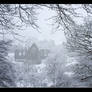 bolton abbey through the snow