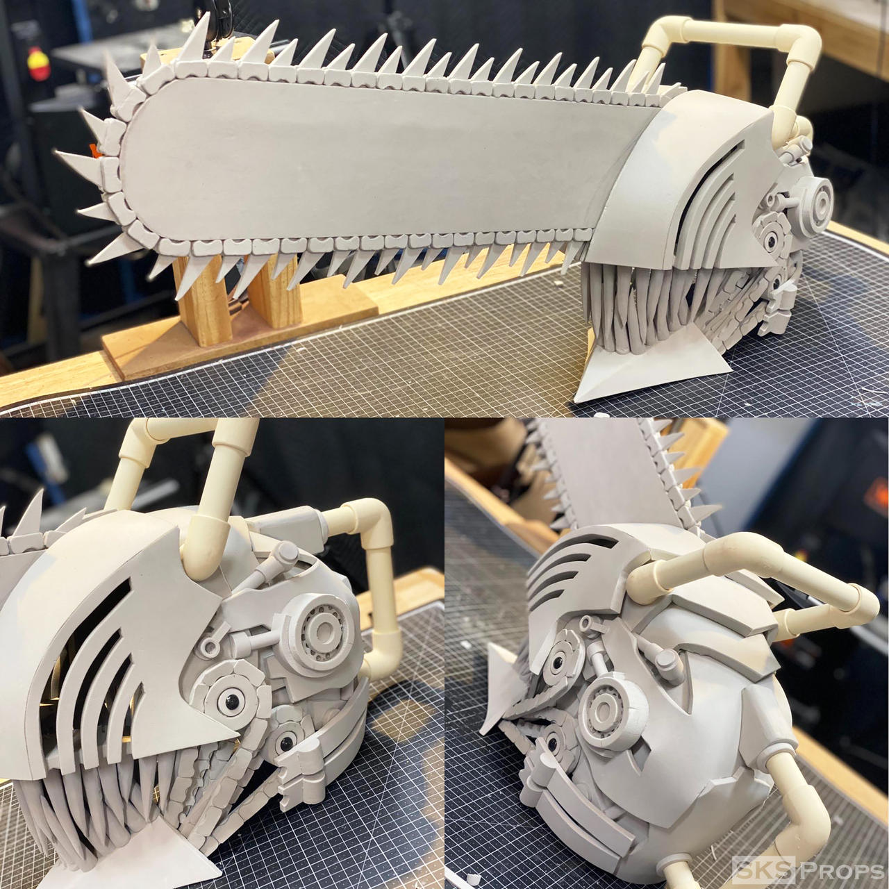 Chainsaw Man Cosplay Helmet WIP SKS Props by SKSProps on DeviantArt