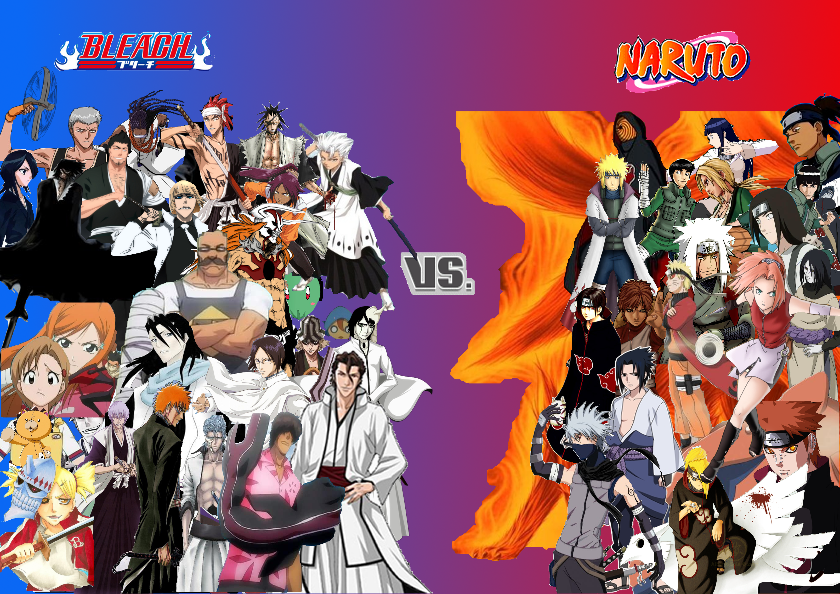 Bleach Vs Naruto Collage By Azurekensei On Deviantart Bleach Vs Naruto Collage By Azurekensei On Deviantart