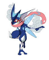 Mega Greninja (inspired by Ash Greninja) by oooos
