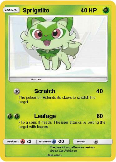 Sprigatito card by skymemes on DeviantArt