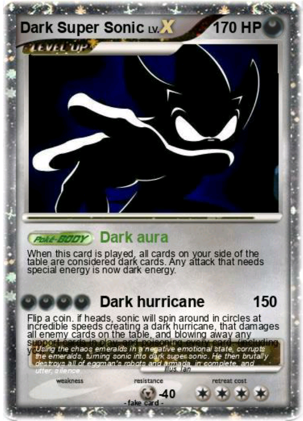 Pokemon Dark sonic Lv X 4