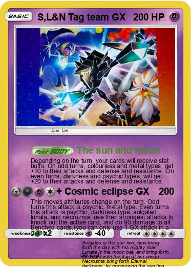 Solgaleo, lunala and necrozma Tag team GX card by skymemes on DeviantArt