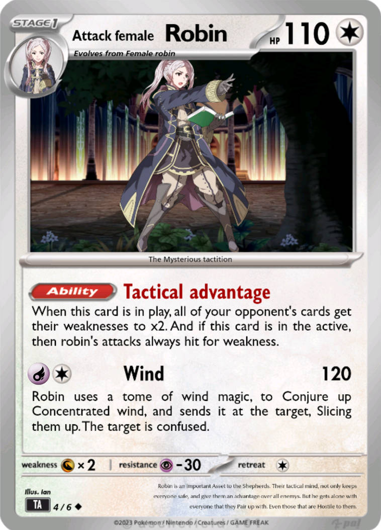 Attack female robin card by skymemes on DeviantArt