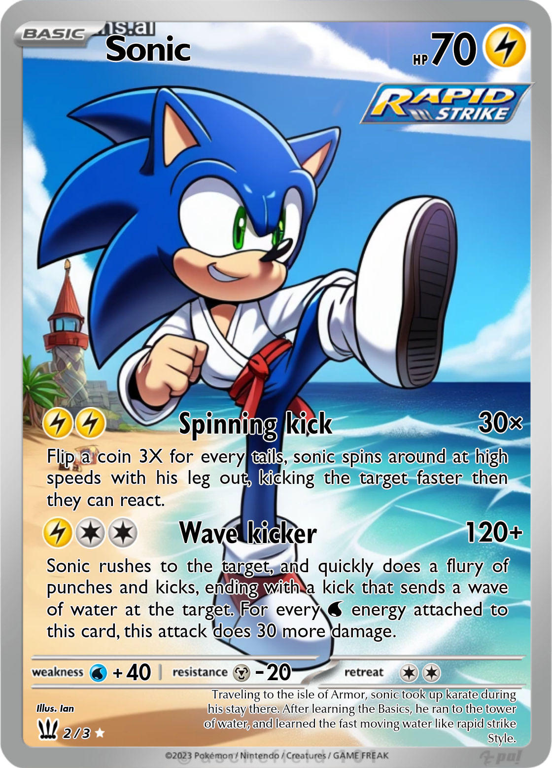 Sonic Rizz Card Sonic rapid strike card by skymemes on DeviantArt