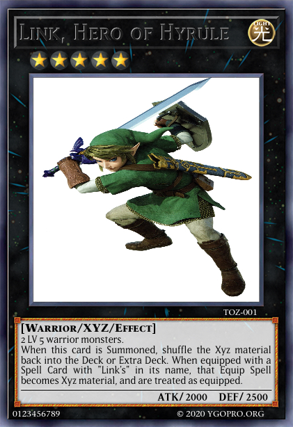 Link, hero of hyrule Xyz monster card by skymemes on DeviantArt