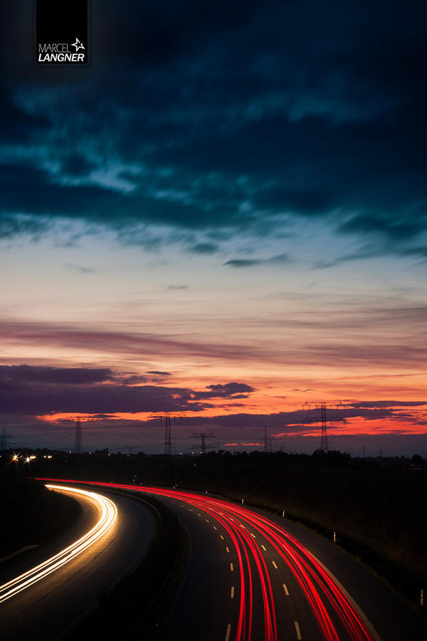 highway in sundown