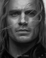 The Witcher portrait by PruPruDraws