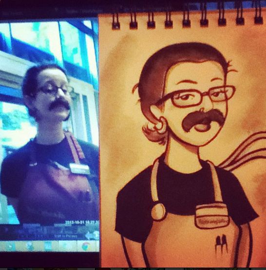 Mustache Barista