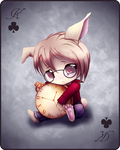 Chibi White Rabbit by Faithful-Imagination