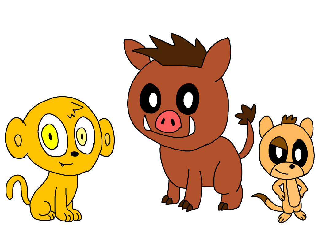 Simba Timon and Pumbaa by AymaneBackupChannel on DeviantArt