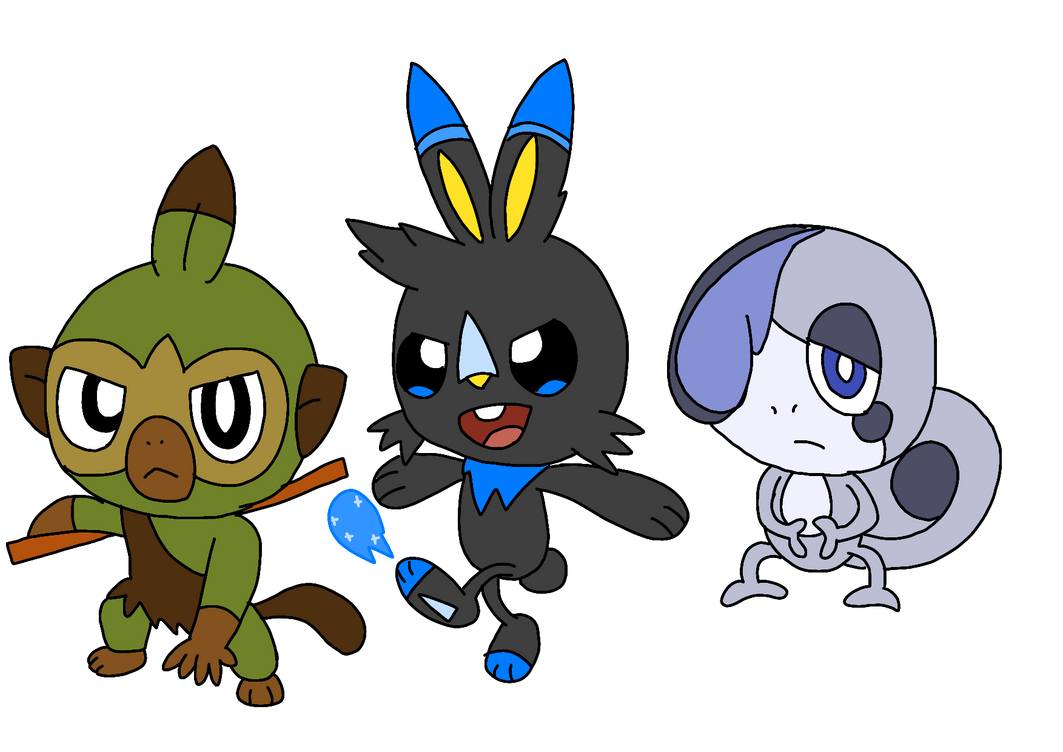 Lewekan Grookey Scorbunny and Sobble by AymaneBackupChannel on DeviantArt