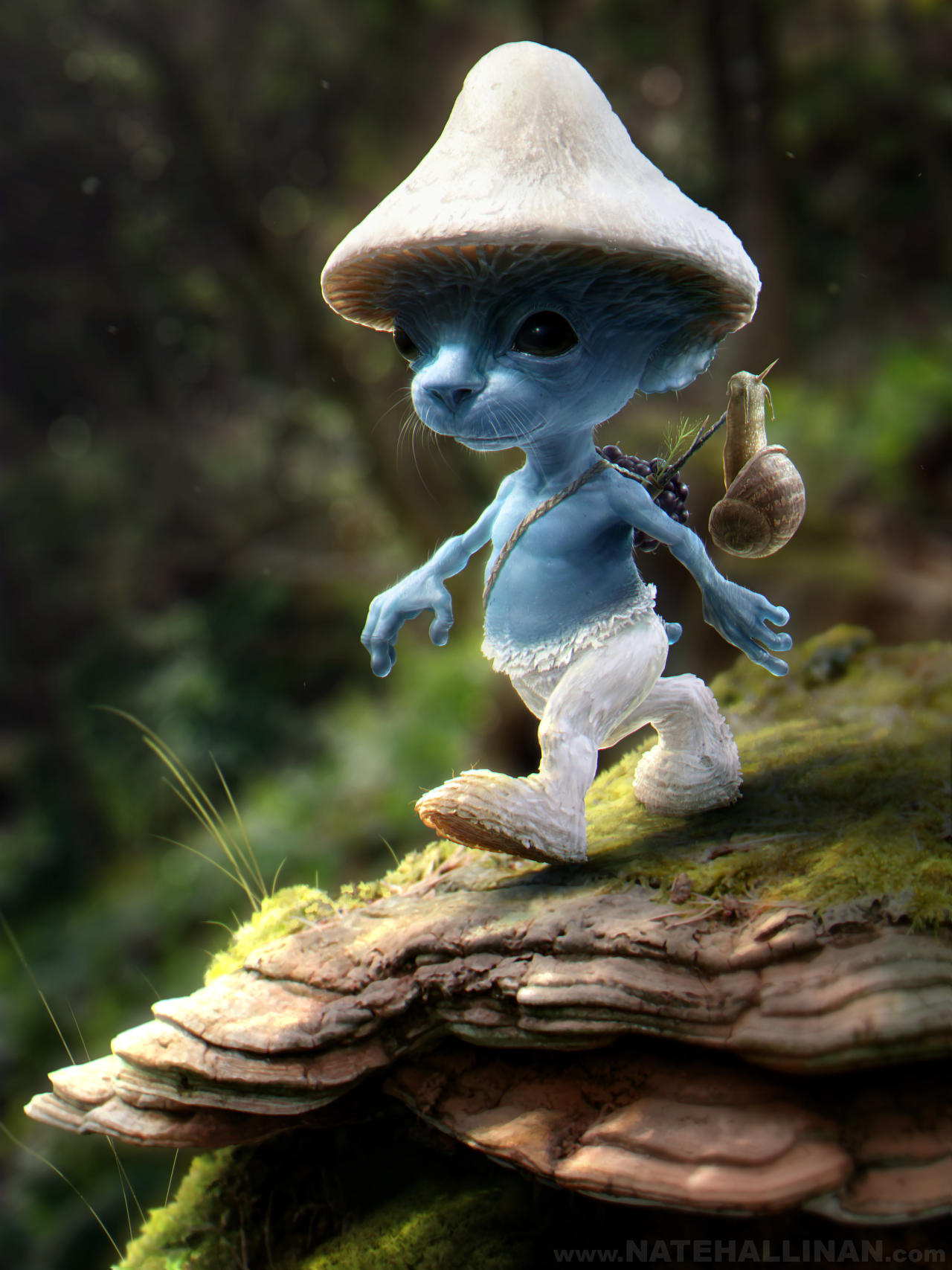 Smurf Sighting by NateHallinanArt