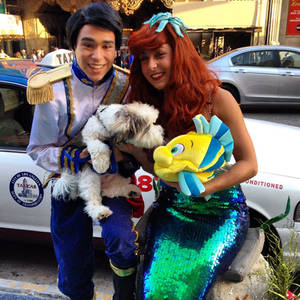 ariel and eric with max and flounder by fantasyaff