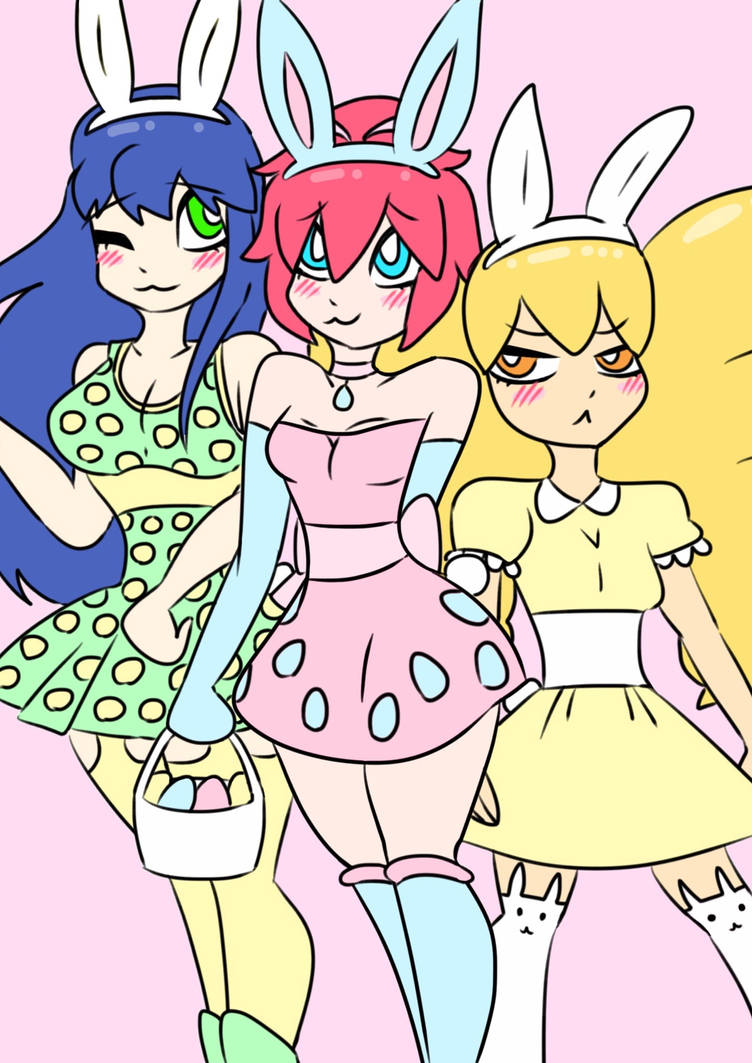 Trigger girls easter outfits by studiotriggerdoodles on DeviantArt