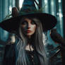 Pretty Witch In Forest