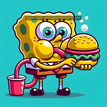 Spongebob Eat Burger