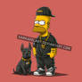 Old Bart Simpson With Hes Dog