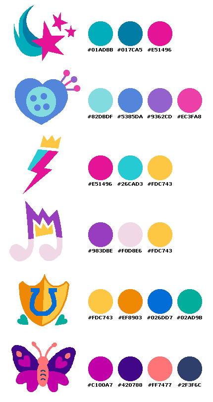 Mlp Color Guide Tw MLP G5: Tell Your Tale - Cutie Marks - Color Guide by FluttershyZ1 on ...