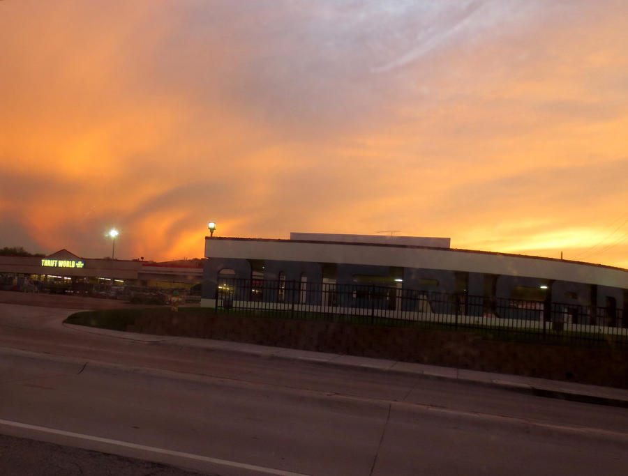 Bank at Sunset