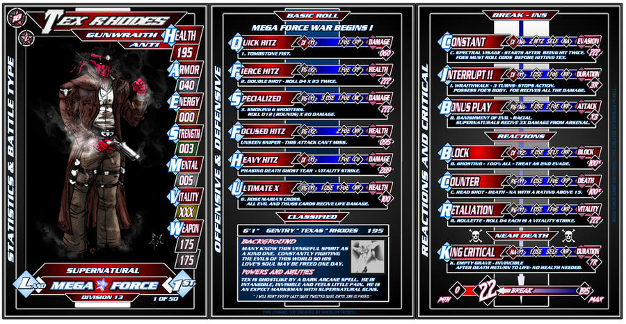Tex Rhodes Tex Rhodes card number 1 by whiteknight222 on DeviantArt