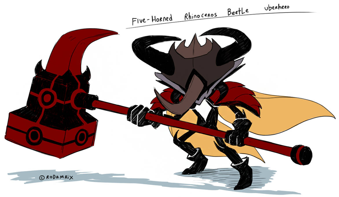 Five-Horned Rhinoceros Beetle Uberhero by Rodamrix on DeviantArt
