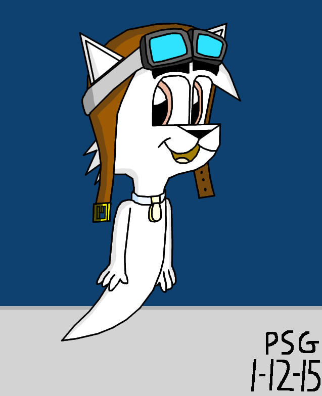 Ghost Danny wearing Aviator Hat by CherryToons on DeviantArt