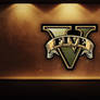 Grand Theft Auto V Gold Logo Wallpaper