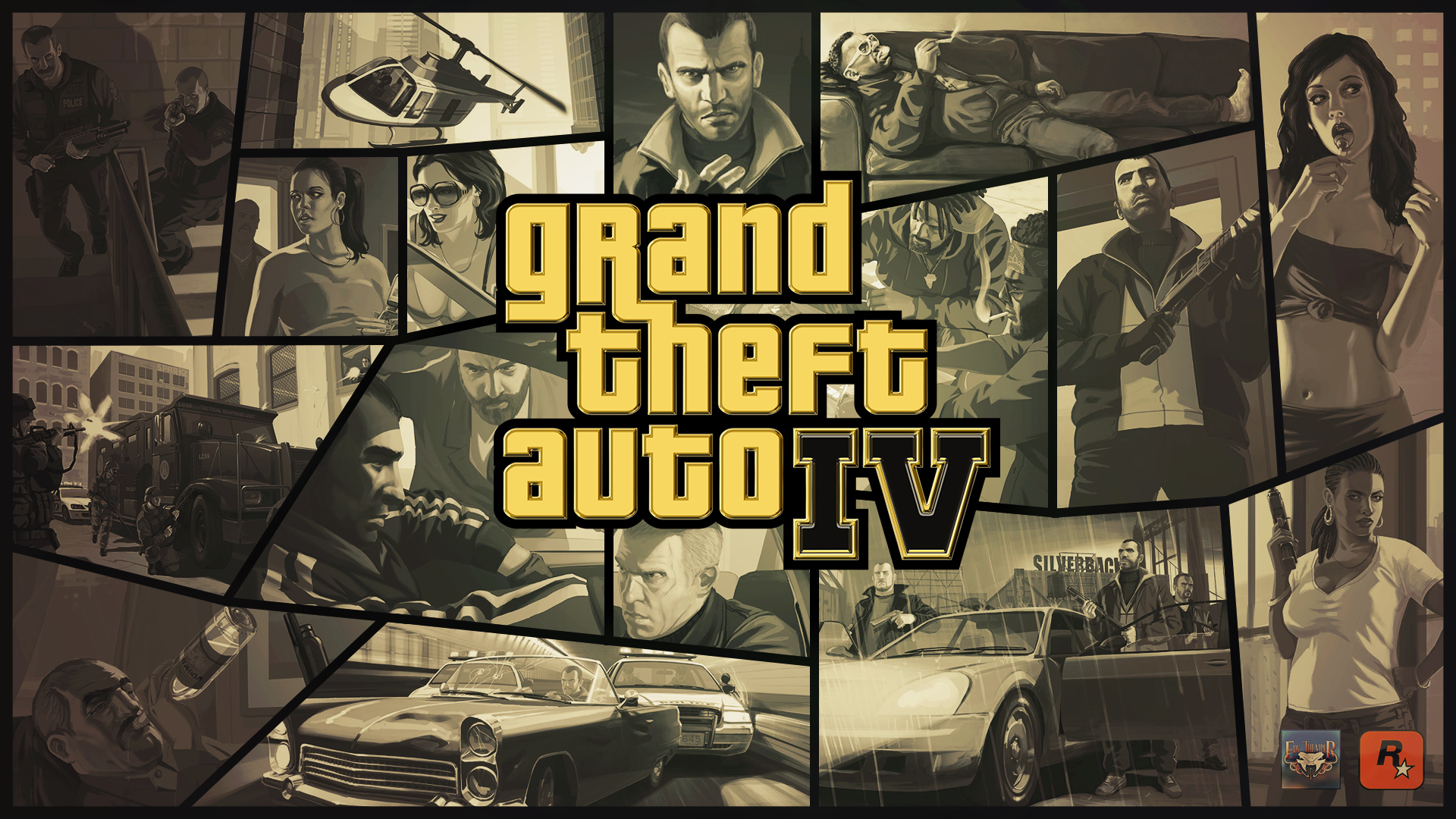 Grand Theft Auto IV Gold Logo Wallpaper