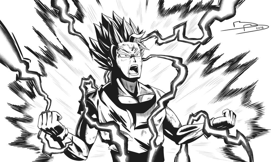 GOKU SSJ2 - Fan Art (Dragon Ball) by bat-19