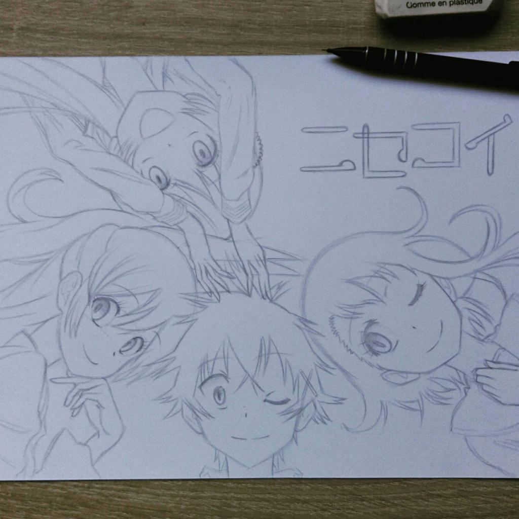 Pencil lines for Nisekoi drawing :)