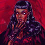 Lady in red
