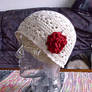 Bonnet With Rose - crochet