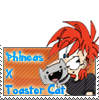 Phineas x Toaster Cat Stamp by Gli7cH3dW0LF