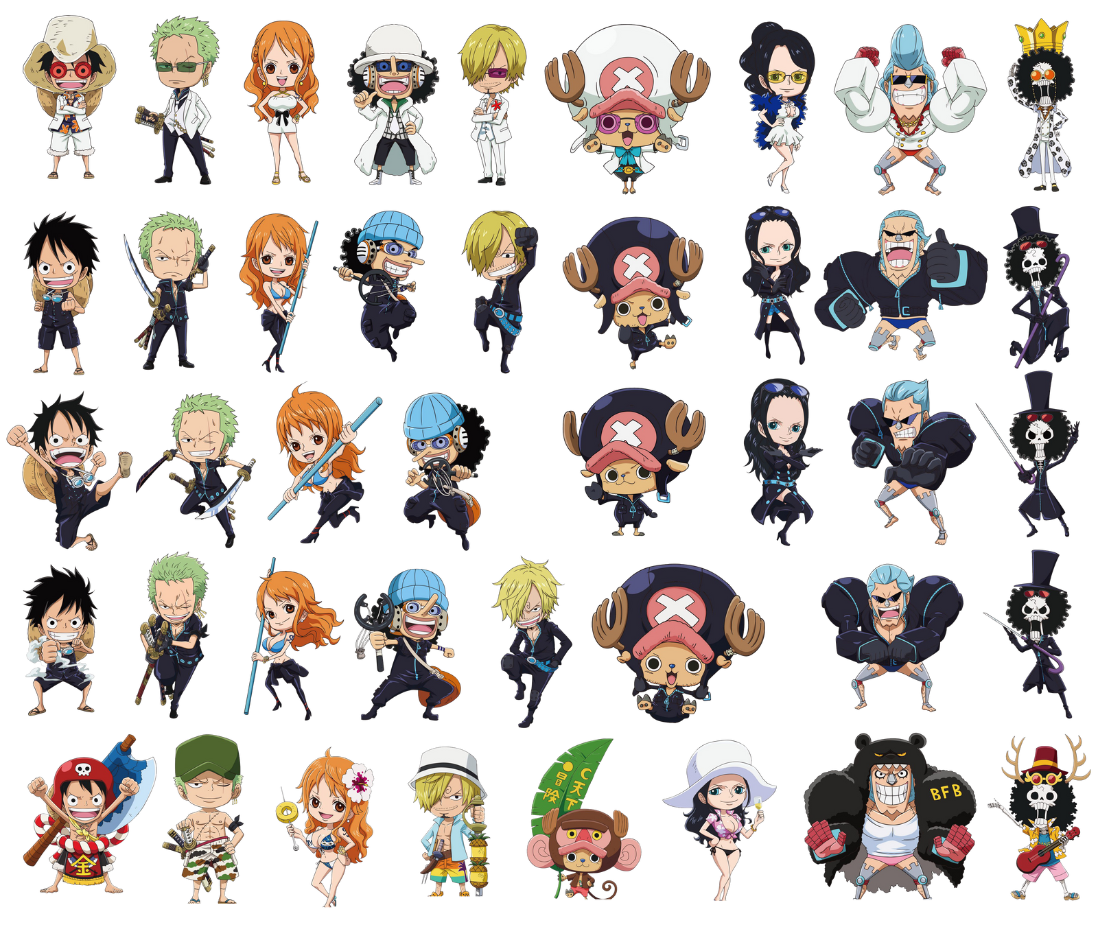 One Piece Film Gold Chibis render by LopmoNify on DeviantArt