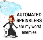 Axel vs. Sprinklers by fridayivy