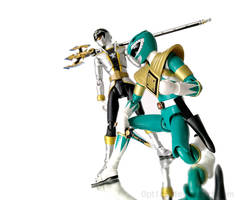 Dragon Ranger and Gokai Silver