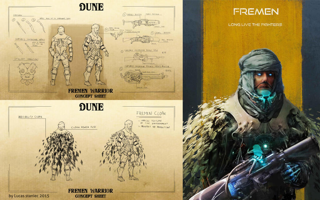 Dune Concept Sheet FREMEN by AlcoholicHamster on DeviantArt