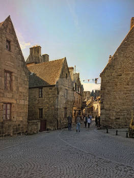 Medieval streets in Roscoff, Bretagne