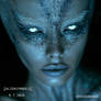 ALIEN SYMBOLS IN HER EYES