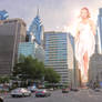 Giantess Scarlett Johansson Arrives in Philly!