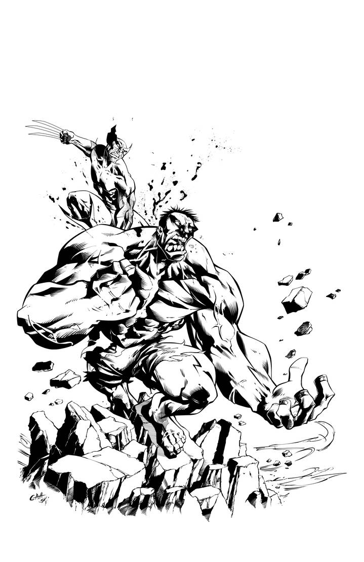 Hulk vs Wolverine by lordkai on DeviantArt