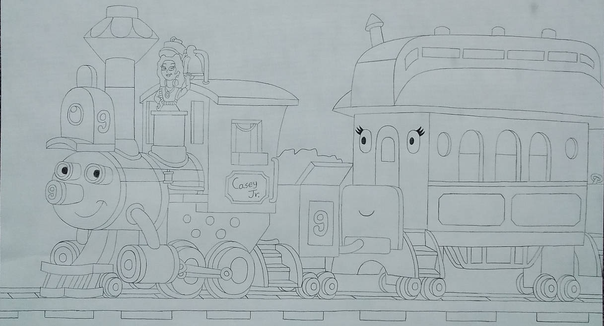 Casey Jr Draw Casey Jr. and Margaret with their Circus Train by 99f5 on DeviantArt