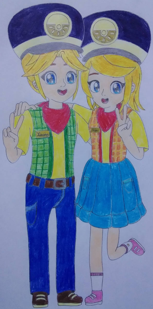 Trunks And Rini Lenny and Rini the Railway Twins (Colored) by 99f5 on DeviantArt