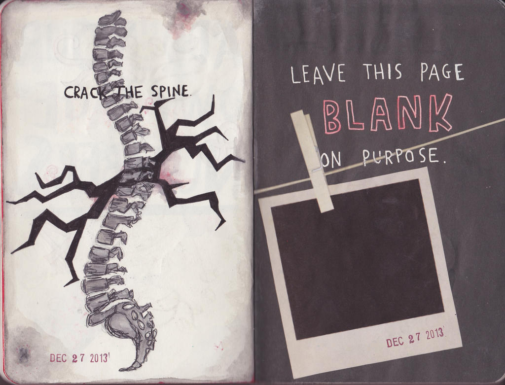 WRECK THIS JOURNAL - Crack the spine by n1ckys on DeviantArt