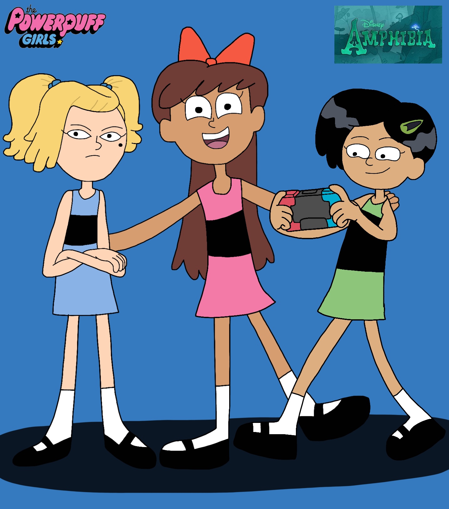 Amphibia / Powerpuff Girls - Sasha, Marcy and Anne by StarComedianVEVO