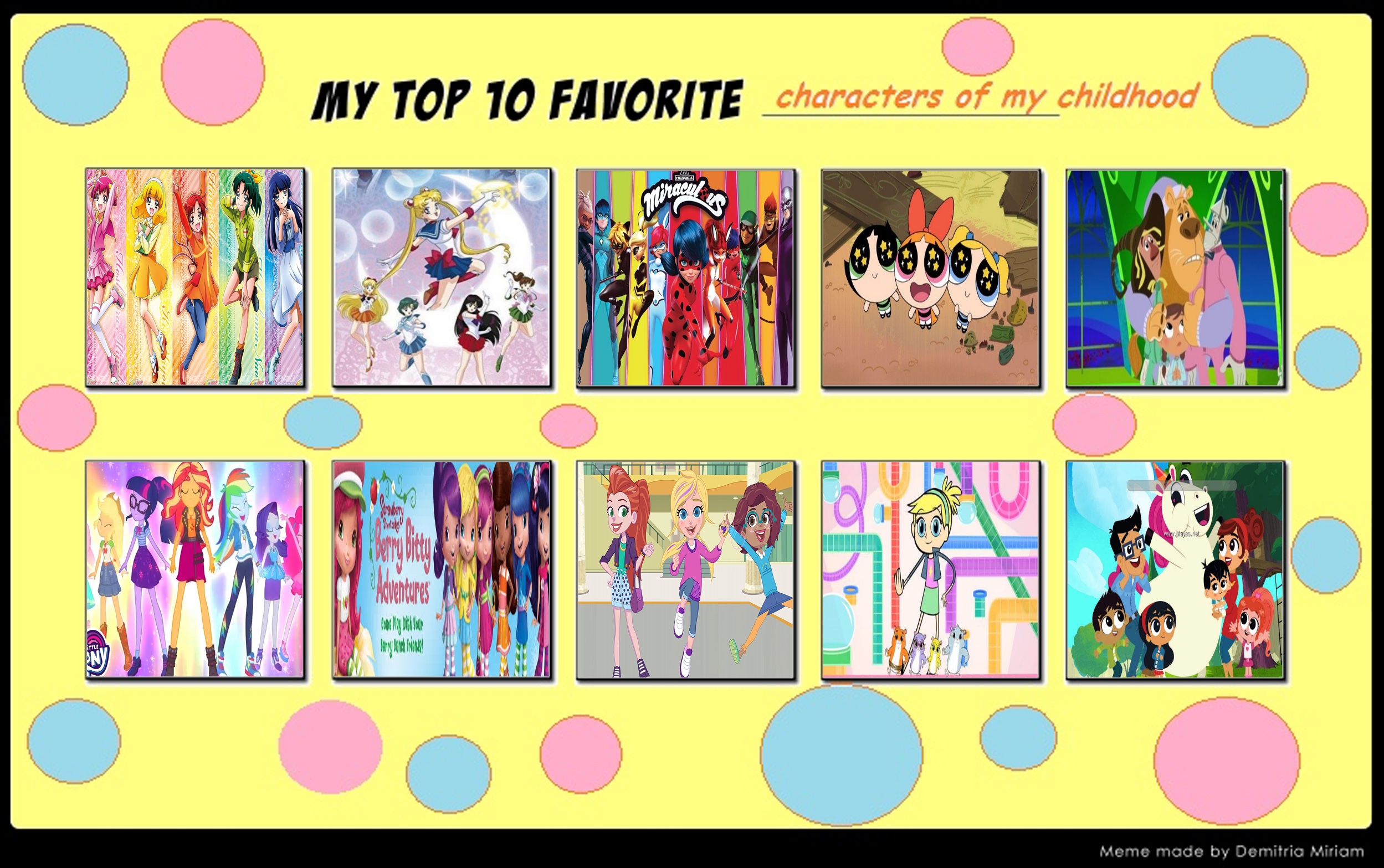 My Top 10 Favorite Characters of my Childhood by StarComedianVEVO on